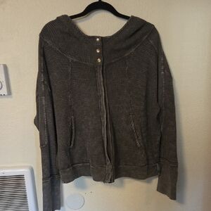 Hard Tail Waffle Moto Hoodie